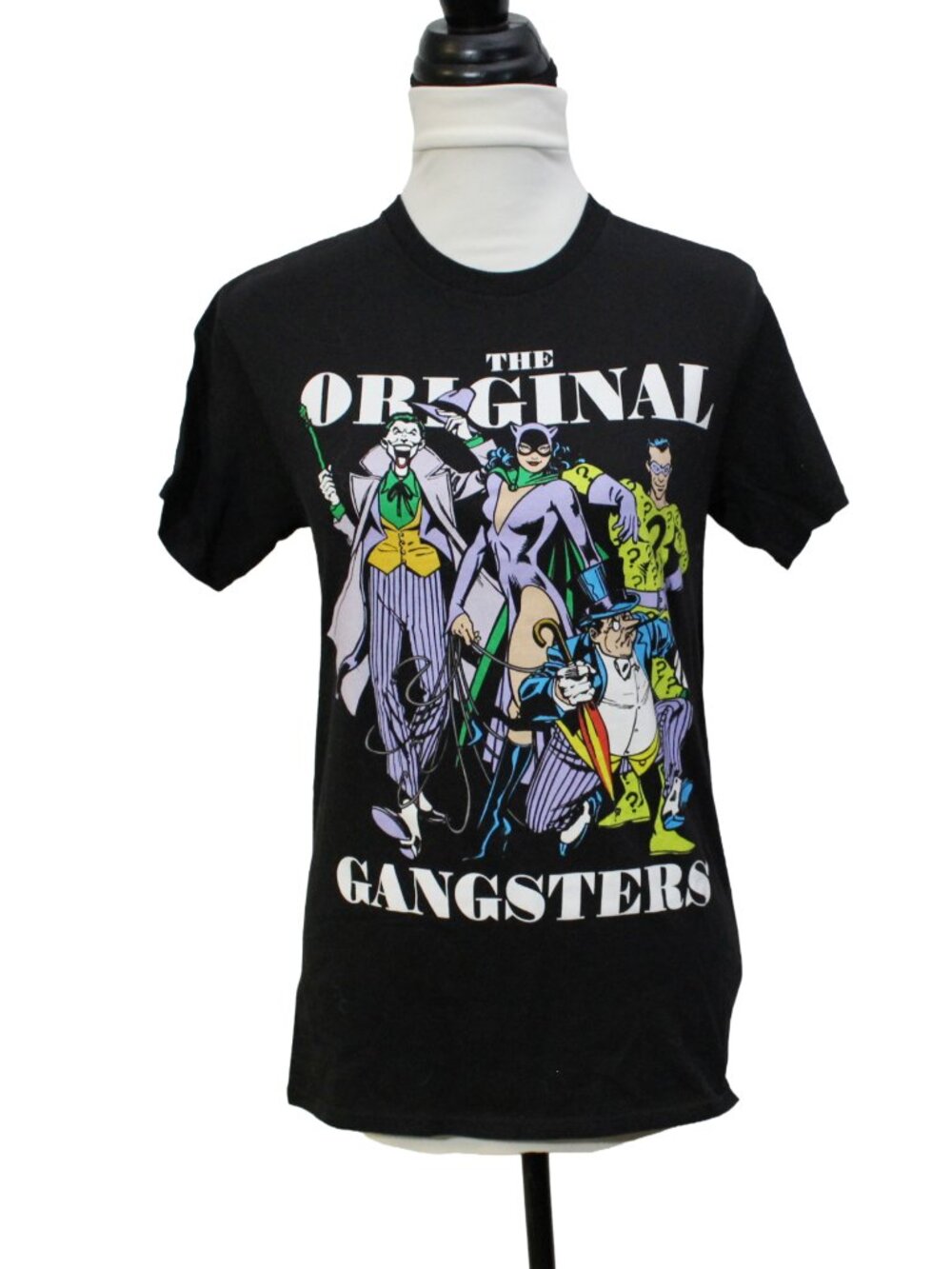 Vintage DC Comics Batman Villains Graphic Tee 2000s Retro Joker Penguin Riddler